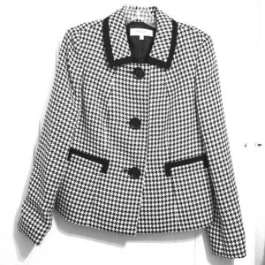 Women’s Jones Studio Houndstooth Dress Jacket Sz 6